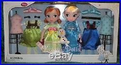 Disney Frozen Animators' Collection Deluxe Doll Gift Set Anna, Elsa First Edition