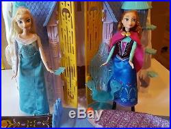 Disney Frozen Anna Elsa Princess Dolls 2 In 1 Castle Palace Playset Dollhouse++