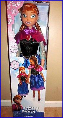 Disney Frozen MY SIZE ANNA BARBIE DOLL 38 OVER 3 FT TALL XMAS BDAY EXPEDITED