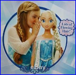 Disney Frozen MY SIZE ELSA BARBIE DOLL 38 OVER 3 FT TALL BIRTHDAY EXPEDITED