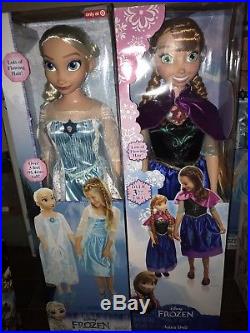 Disney Frozen My Size Anna & Elsa Doll Set Over 3 FT Tall NEW Exclusive
