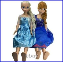 Disney Frozen Princess Elsa & Anna 38 My Size Dolls Over 3 Ft Target 2014 Ltd