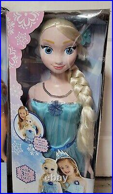 Disney Frozen Princess Elsa & Anna 38 Set of 2 My Size Dolls Huge Over 3 Feet