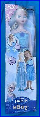 Disney Frozen Princess Elsa & Anna 38 Set of 2 My Size Dolls Huge Over 3 Ft New