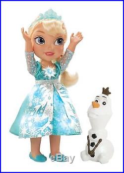 Disney Frozen Snow Glow Elsa Baby Doll Olaf Lights Talks Sings Expedited B Day