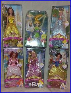 Disney GLITTER PRINCESS Doll Lot