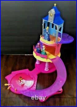 Disney Glitter Glider Castle Play Set Magic Clip Dolls Princesses and Pets