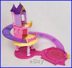 Disney Glitter Glider Castle Princess Magic Clip Polly Pocket Dolls Playset Lot