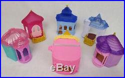Disney Glitter Glider Castle Princess Magic Clip Polly Pocket Dolls Playset Lot