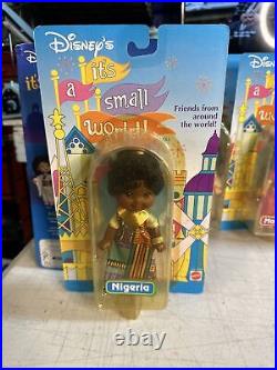 Disney It's A Small World Mattel Complete Set Of 6 Dolls 1993 Vintage NIB Dusty