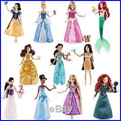 Disney LE Dream Big Ultimate Princess Collection Dresses sz7/8 Tiaras Dolls DVDs