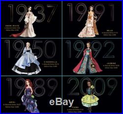 Disney LE Premiere Series Designer Princess Doll Collection Complete Set of Six
