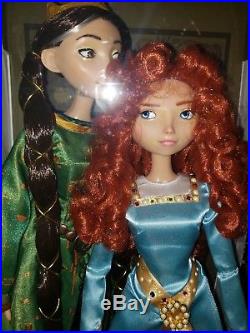 Disney Limited Edition 2 Doll Set MERIDA And ELINOR 17 PRINCESS Brave- ooak