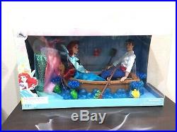 Disney Little Mermaid Ariel and Eric boat Kiss the Girl Doll Deluxe Playset