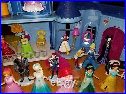 Disney MagiClip Magic Clip Castle Doll Prince Princess Dresses Jasmine HUGE Lot