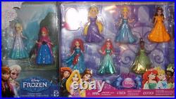 Disney Magic Clip 8 Different Dolls, With Belle, Merida, Anna 3.75 Nip 2014