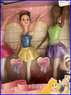 Disney Mattel 2011 Ballerina Princesses 6 Doll Kohl's Gift Set BELLE ARIEL TIANA