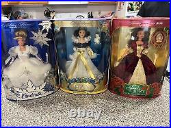 Disney Mattel Princess Barbie 1998 Snow White, 1996 Cinderella and 1997 Belle