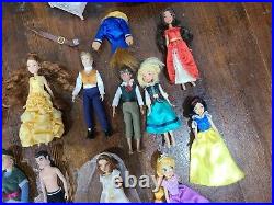 Disney Mini Princess 5 Dolls Lot with Extra Clothes and Some Accessories