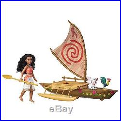 Disney Moana Starlight Canoe and Friends Toy Oceania Pua Hei Princess Gift Doll