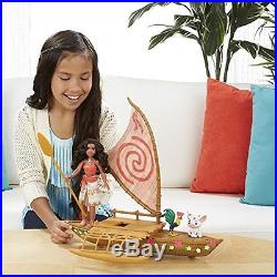 Disney Moana Starlight Canoe and Friends Toy Oceania Pua Hei Princess Gift Doll