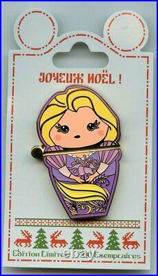 Disney Paris Disneyland Tangled Princess Rapunzel Pascal Nesting Doll Pin Party