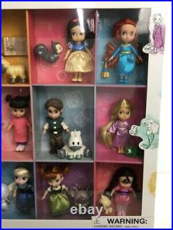 Disney Parks Animators Collection Mini Doll Gift Set 14 Dolls With Pets W/Box
