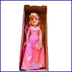 Disney Parks Exclusive Sleeping Beauty Aurora Tea 18 Doll + Wand & Tiara