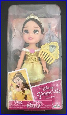 Disney Petite Princess Lot Of 7 Elsa, Anna, Belle, Tiana, Rapunzel, Moana, Ariel