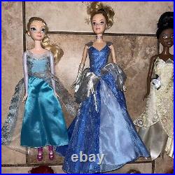 Disney Princess Barbie Doll Lot- 11 total No Shoes