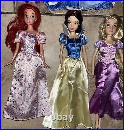 Disney Princess Barbie Doll Lot- 11 total No Shoes