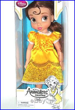 Disney Princess Belle Doll Animators Collection Gold Dress Beauty Mark Hemn