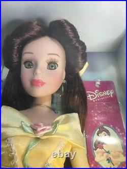 Disney Princess Belle Porcelain Doll Collector Brass Key Beauty & The Beast 2002