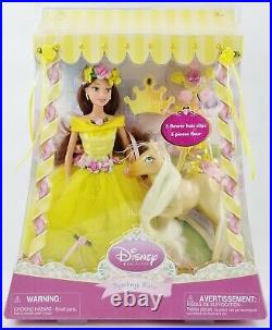 Disney Princess Belle Spring Fair Doll with Pony & 5 Hair Clips DisneyStore NRFB