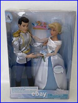 Disney Princess CINDERELLA AND PRINCE CHARMING WEDDING DOLL SET NEW NIB RARE