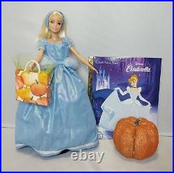 Disney Princess Cinderella Book + Barbie Fashion Doll OOAK Halloween Pumpkin LOT