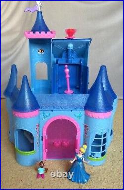 Disney Princess Cinderella Magiclip Doll House Castle Palace + Wedding Carriage