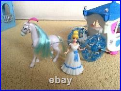 Disney Princess Cinderella Magiclip Doll House Castle Palace + Wedding Carriage