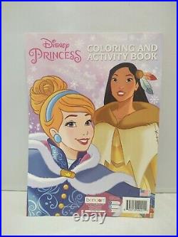 Disney Princess Cinderella Pocahontas Coloring Book Blue PJs Barbie Doll Lot