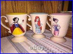 Disney Princess Designer Doll Mug Set. Full Set! Includes Ariel, Hard to Find