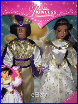Disney Princess Disney Store Exclusive Jasmine & Aladdin Dolls Very Rare