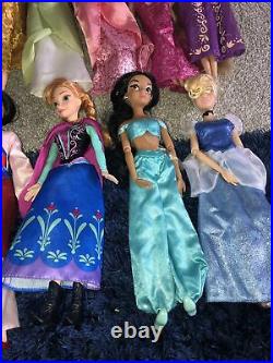 Disney Princess Doll Bundle X 11 Pocahontas Jasmine Tiana Rapunzel Belle Anna