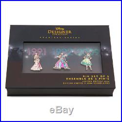 Disney Princess Doll Pin Set Designer Collection Set 1 & 2 LE Limited Edition
