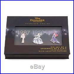 Disney Princess Doll Pin Set Designer Collection Set 1 & 2 LE Limited Edition