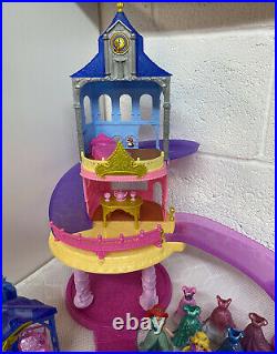 Disney Princess Glitter Glider Castle & Magiclip Magic Clip Dolls Bundle Frozen