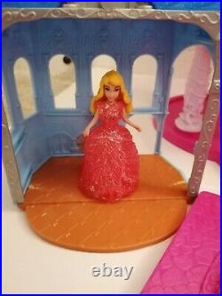 Disney Princess Glitter Glider Magiclip Castle + 3 Princesses & 2 Male Figures