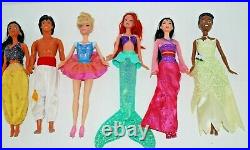 Disney Princess LOT of 30 Dolls Mulan Aladdin Cinderella Tiana Snow White Jasmin