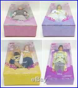 Disney Princess Li Shang Aladdin Beast Prince Naveen Lot of 4 Doll Set NRFB