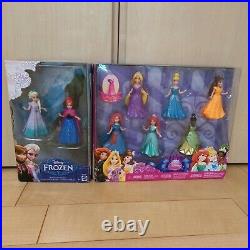 Disney Princess MAGICLIP 8-PC Doll Gift Set 3.75 Frozen Anna Elsa Mattel USED