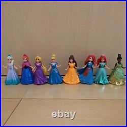Disney Princess MAGICLIP 8-PC Doll Gift Set 3.75 Frozen Anna Elsa Mattel USED